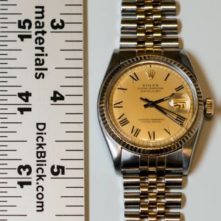 Rolex Datejust 16013 Steel & Yellow Gold Buckley Dial