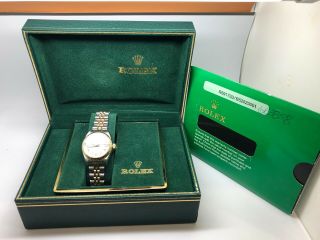 Ladies Two Toned Rolex Oyster Perpetual Datejust With Diamond Markers 3
