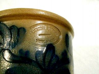 Beaumont Pottery Stoneware Bowl w/Salt Glaze Flower Design 5 1/2 x 2 1/2 3