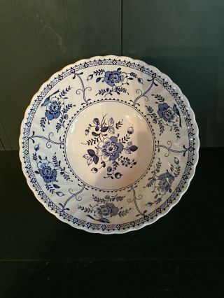 Johnson Brothers Indies Blue White Round Serving Vegetable Bowl England