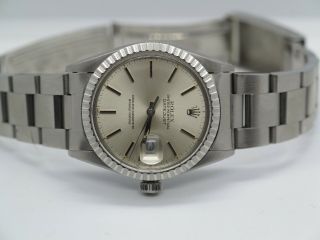 Rolex Datejust 36mm White/silver Dial 16030 Stainless Steel 36x44 Men’s Watch