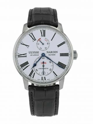 Ulysse Nardin Marine Chronometer Torpilleur 42mm White Lacquered Dial Mens Watch
