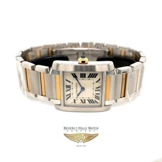 Cartier Tank Francaise Ladies Medium Rose Gold And Stainless Steel W2ta0003