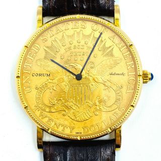 Corum Automatic 1894 U.  S.  $20 Liberty Head Gold Coin 18k Wristwatch,  35mm,  Box