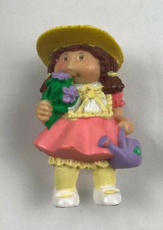 Vtg 1984 Cabbage Patch Kids Pvc Plastic Mini Figure 2.  5” Tall Cake Topper Girl