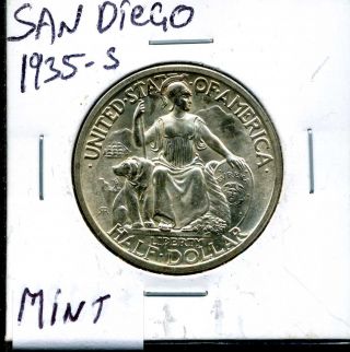 1935 - S 50c San Diego Commemorative Half Dollar In Uncirculated 044
