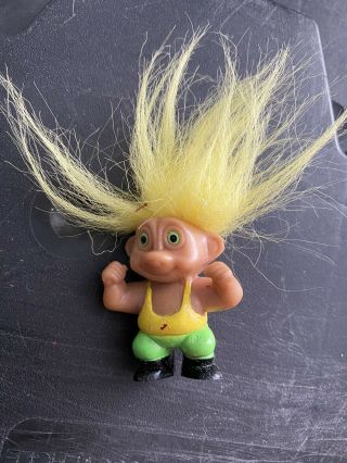 Soma 1992 Yellow Hair Troll With Green Light Up Eyes