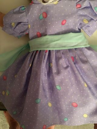 Fits American Girl Doll Lavender/purple Dress With Sash 405 For Kaye Only