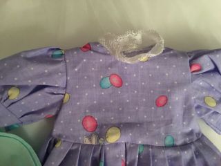 FITS AMERICAN GIRL DOLL LAVENDER/PURPLE DRESS WITH SASH 405 FOR KAYE ONLY 3