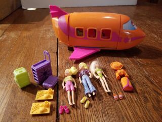 Polly Pocket Doll 2002 Groovy Getaway Jet Plane Airplane Accessories