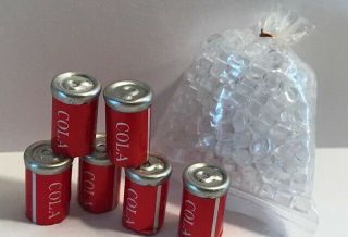 Mini Miniature Dollhouse Kitchen Items Cola Soda Cans Ice Drinks Food 1221