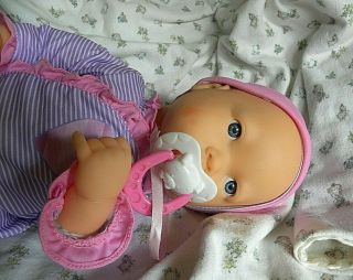 Doll Baby Infant Interactive Sucks Pacifier Bottle Laughs Cries Realistic 4 Born 3