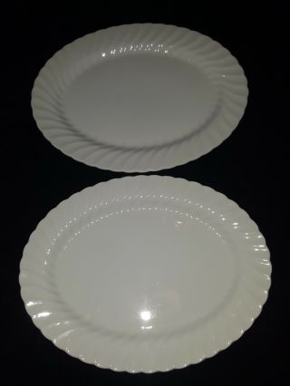 Johnson Bros Brothers Ironstone White Swirl 12 " Oval Serving Platters