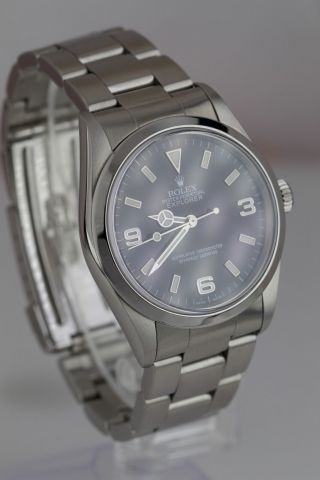 2000 Rolex Explorer I Black 36mm A SERIAL Stainless Automatic Oyster Watch 14270 2
