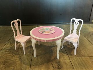 Barbie Dining Room Mattel 1984 Sweet Roses Table And 2 Chairs