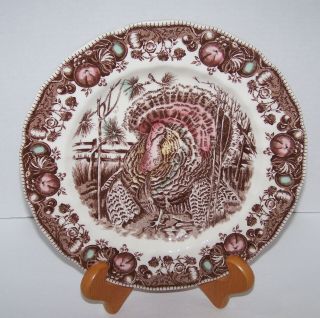 Out Of Box Vintage His Majesty Johnson Bros Turkey Dinner Plate 10 1/2 "