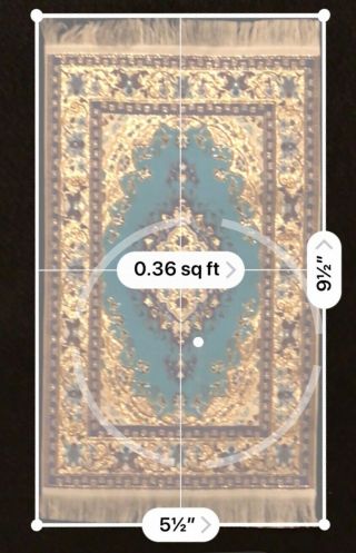 Dollhouse Miniature Area Rug and Runner 1:12 Scale (blue) 2