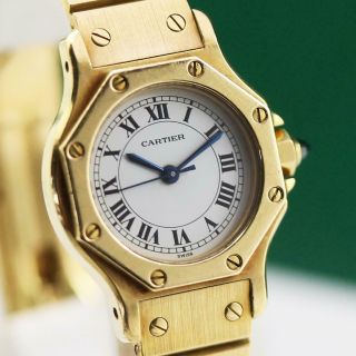 Cartier Octagon 18k Solid Yellow Gold Automatic Ladies Watch