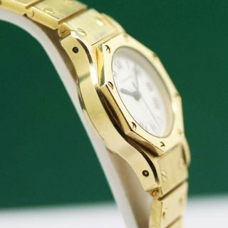CARTIER OCTAGON 18K SOLID YELLOW GOLD AUTOMATIC LADIES WATCH 2