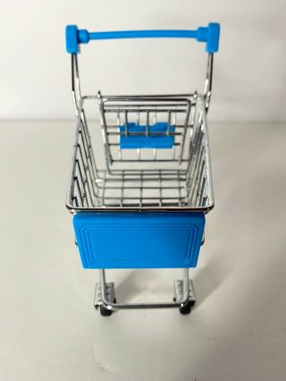 Toy Metal Miniature Shopping Cart Basket - Approximately 6” 3
