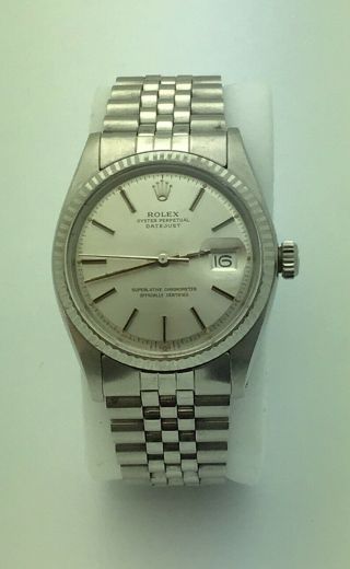 Rolex Datejust Mens 36 Mm Stainless Steel 1601 & Papers 1978 Wow