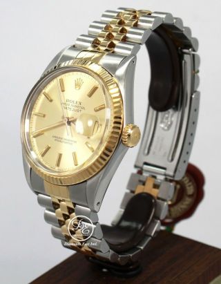 Rolex Datejust 16233 Jubilee 36mm 18K Yellow Gold /SS Champ Dial 3