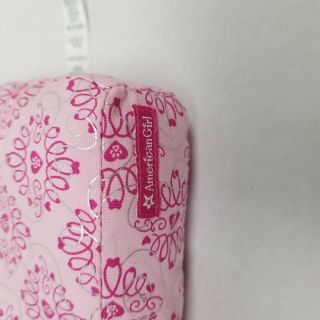 American Girl Dog Bed Cushion Pink Damask Replacement 8.  5X6 2