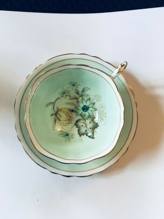 Paragon Double Warrant Floral Teacup Saucer,  English Bone China Ca.  1939 - 49