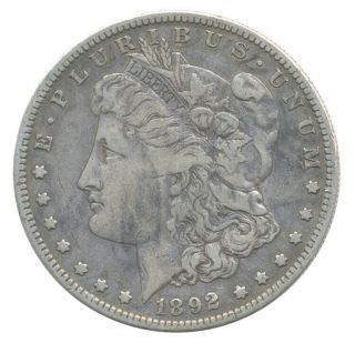 1892 S Morgan Silver Dollar Choice Very Fine Vf,  American