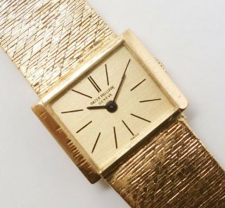 Vintage 1960s/70s Swiss Patek Philippe 18k Gold 20j Ladies Wristwatch Ref 3322