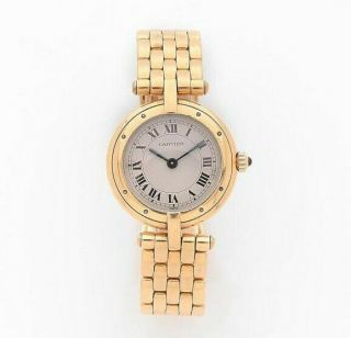 Cartier Ladies Cougar 6692 Panthère Watch 18k Yellow Gold Ronde 63grams Ho28