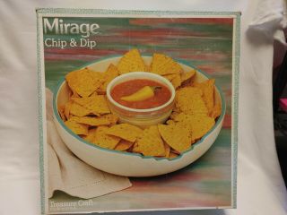 Nib Vintage Treasure Craft Mirage/chip And Dip Set/southwestern Design/ Made Usa