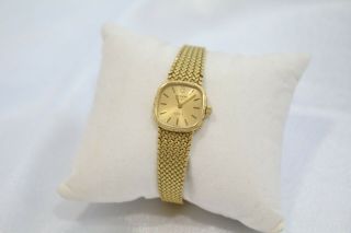 RARE Vintage TUDOR ROLEX Solid 18K 750 Yellow Gold Ladies Watch Woven Bracelet 3