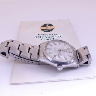 Rolex Date 34 Mm Quick Set Steel Automatic Oyster Watch 15000 With Papers 1982