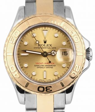 1996 Ladies Rolex Yacht - Master 69623 29mm 18k Two Tone Gold Steel Swiss Watch