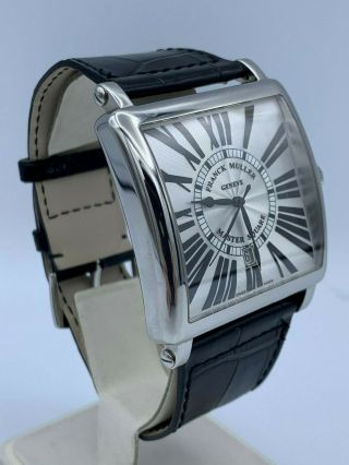 Very Rare Franck Muller Master Square 6000 K SC DT R Silver Dial Watch w/ Box 3