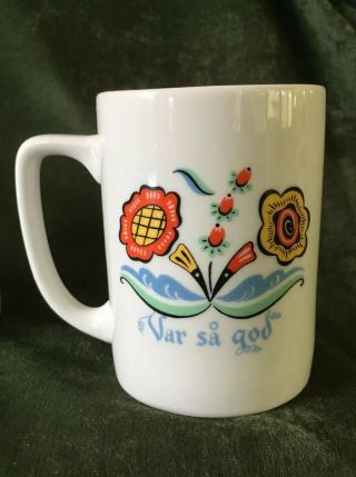 Bergquist Imports Var Sa God - 4 Coffee Cups Berggren Swedish Flower Design 3