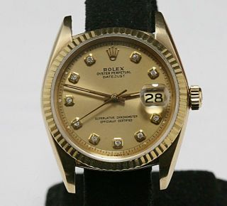 Custom Made After Market Rolex Ref 1601 Solid Yellow Gold Cal 1570 Automatic
