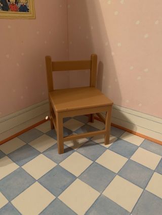 Madeline 8 " Dollhouse Furniture Single Brown Plastic Kitchen Chair Replacement