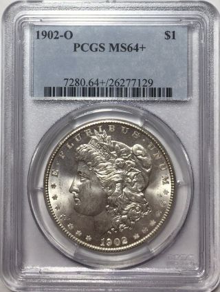 1902 - O $1 Morgan Silver Dollar Pcgs Ms64,