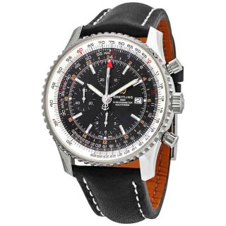 Breitling Navitimer Gmt Chronograph Automatic 46 Mm Leather Men 