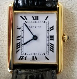 Cartier Louis Cartier Tank Watch,  Swiss Quartz,  18k Solid Gold,  Small Unisex