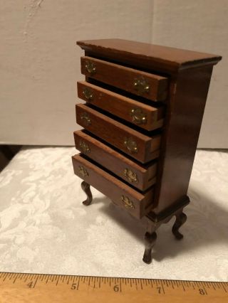 Dollhouse Furniture,  Wooden Dresser With Six Drawers 3