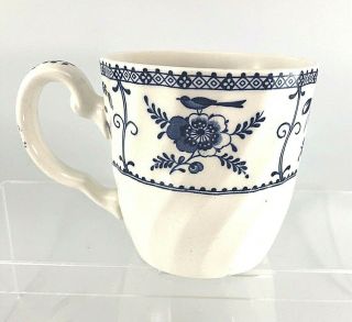 Johnson Brothers Indies Blue And White Floral W/ Bird Coffee Mugs 2 - England