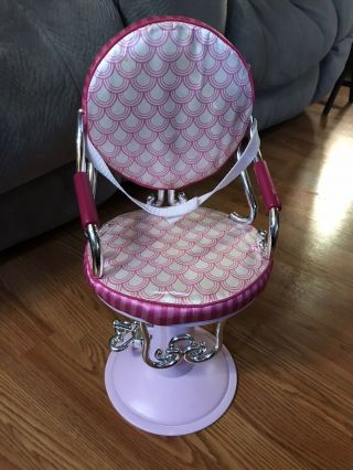 Our Generation Doll Beauty Salon Hair Styling Chair For Full - Size 18 " Pink White