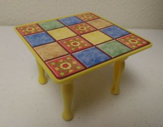 Fisher Price Dollhouse Patchwork Dining Table - Loving Family Grand Mansion House