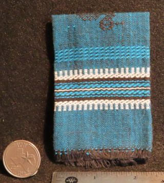 Teal Guatemalan Blanket Bedspread Tablecloth Estate - Ok 1:12 Mini Ww8991