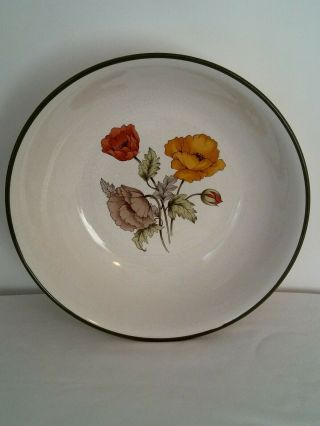 Nitto Overtones Country Life Round Serving Vegetable Bowl Floral Pattern