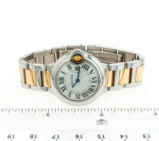 Cartier 3009 Ballon Bleu 28mm 18k Yellow Gold & Stainless Steel Quartz Watch 3