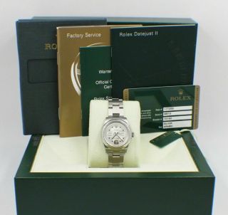 Rolex Midsize 177200 31mm Oyster Perpetual Stainless Steel Silver Dial Box Paper